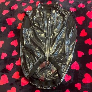 Oakley Race Fit Shiny Black Zip-Front Wind Vest